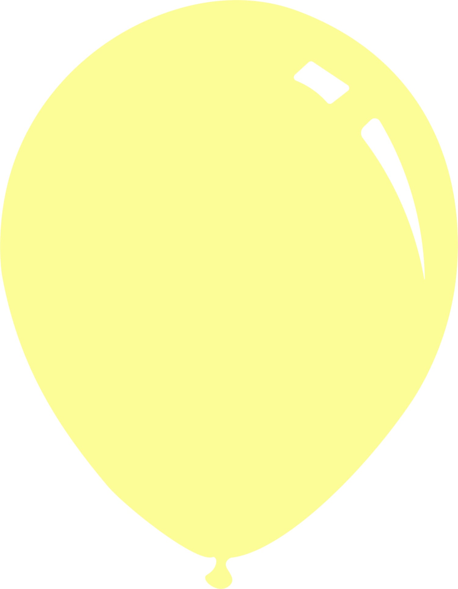 A rendition of a Decomex latex balloon in the colour Pastel Deco Yellowish