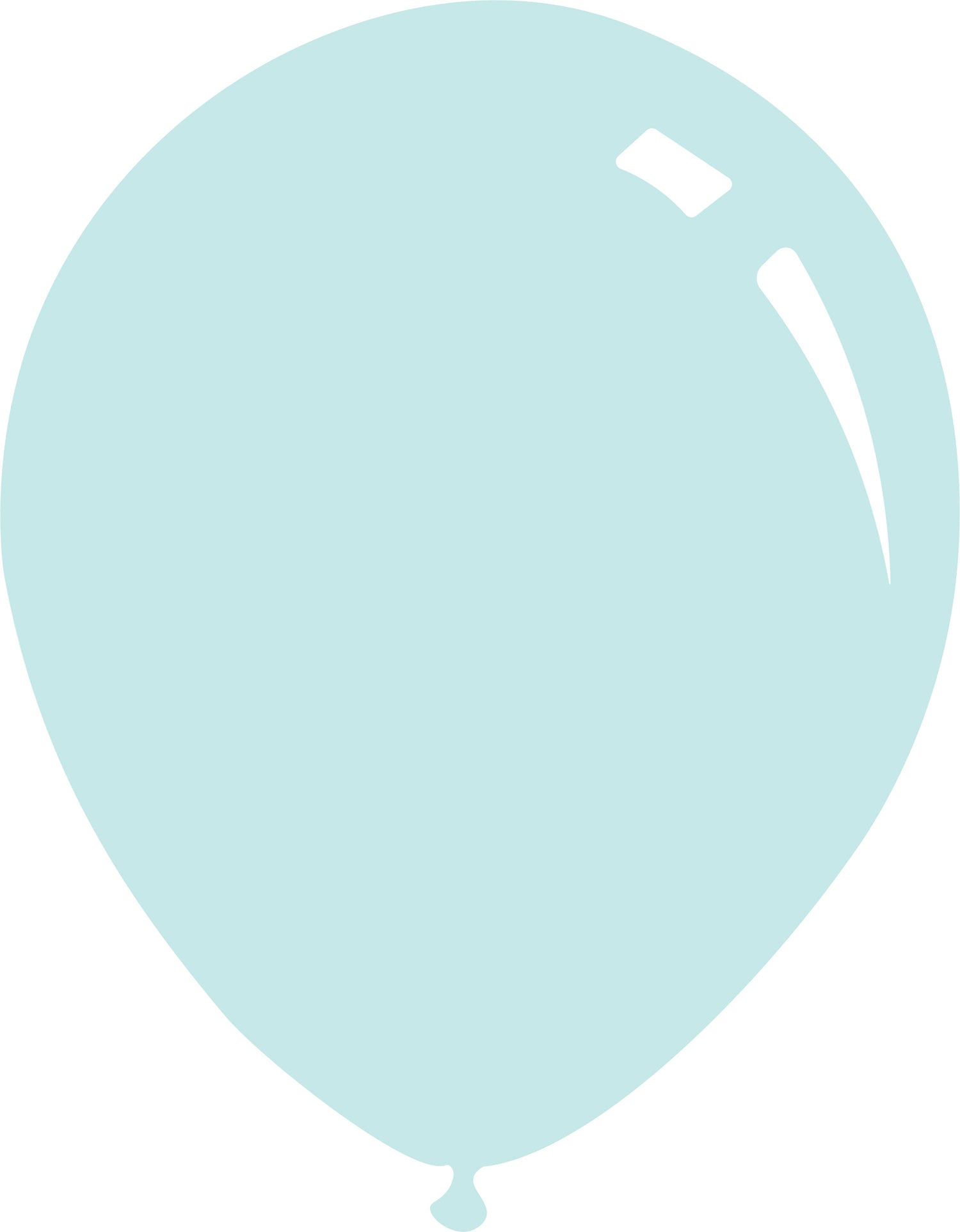 A rendition of a Decomex latex balloon in the colour Pastel Deco Sky Blue
