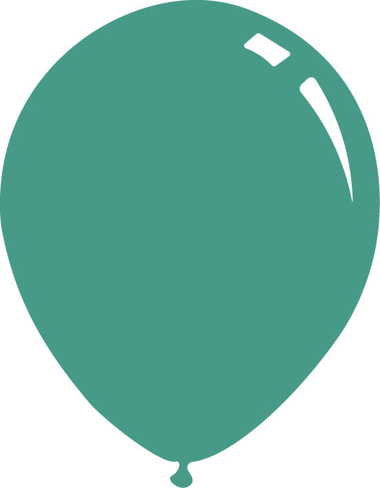 Uninflated Latex Balloon Made by Decomex shown in the manufactured color Standard Aqua Blue