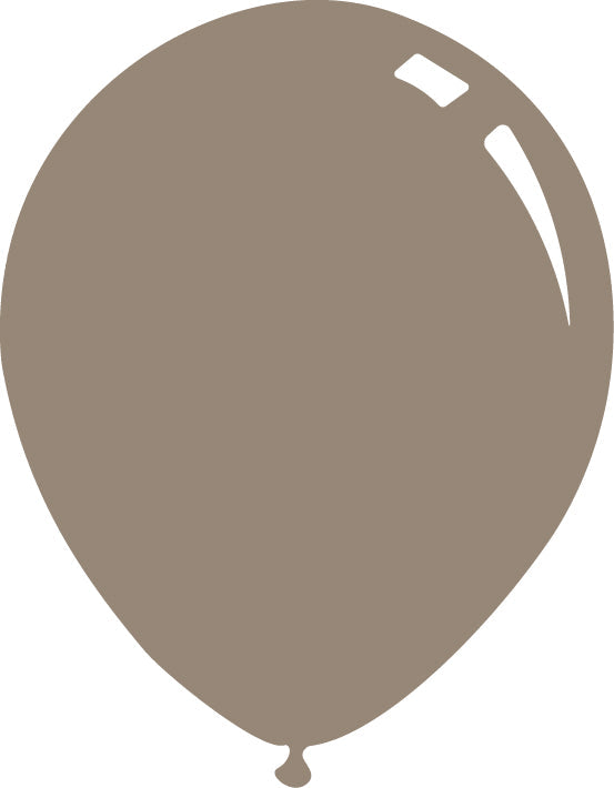 Uninflated Latex Balloon Made by Decomex shown in the manufactured color Pastel Coral Grey
