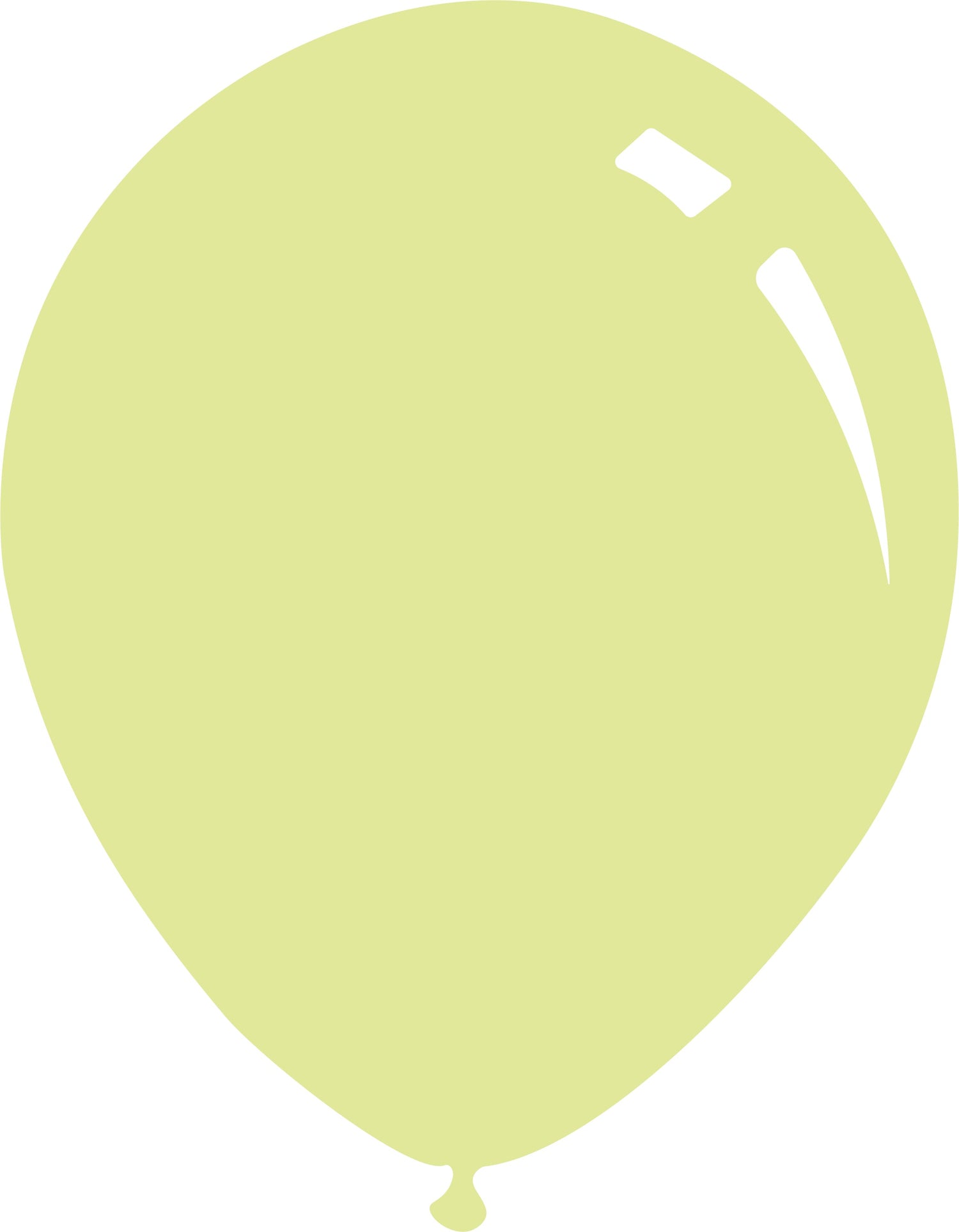 A rendition of a Decomex latex balloon in the colour Pearl Metallic Champagne