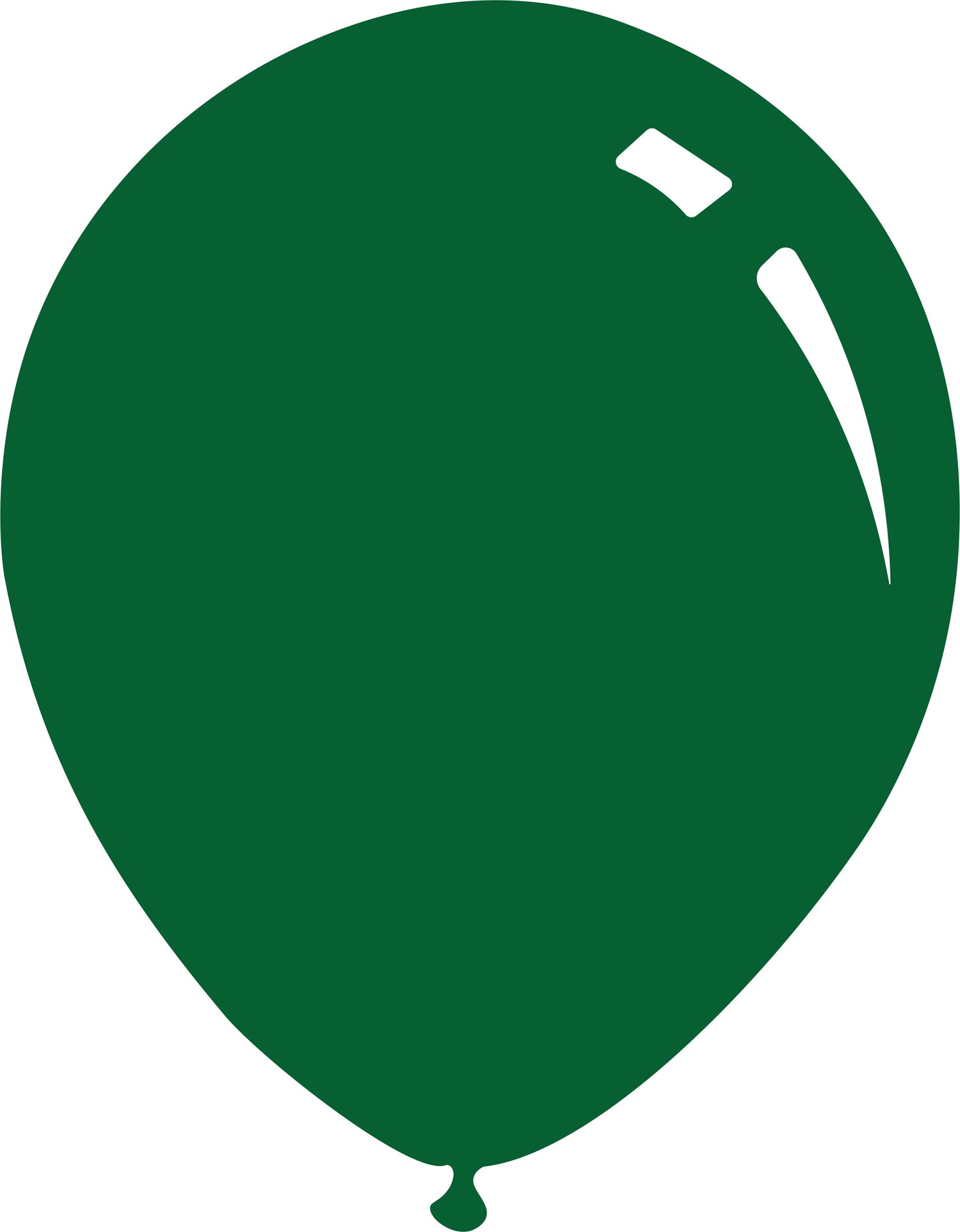 Uninflated Latex Balloon Made by Decomex shown in the manufactured color Jewel Dark Green