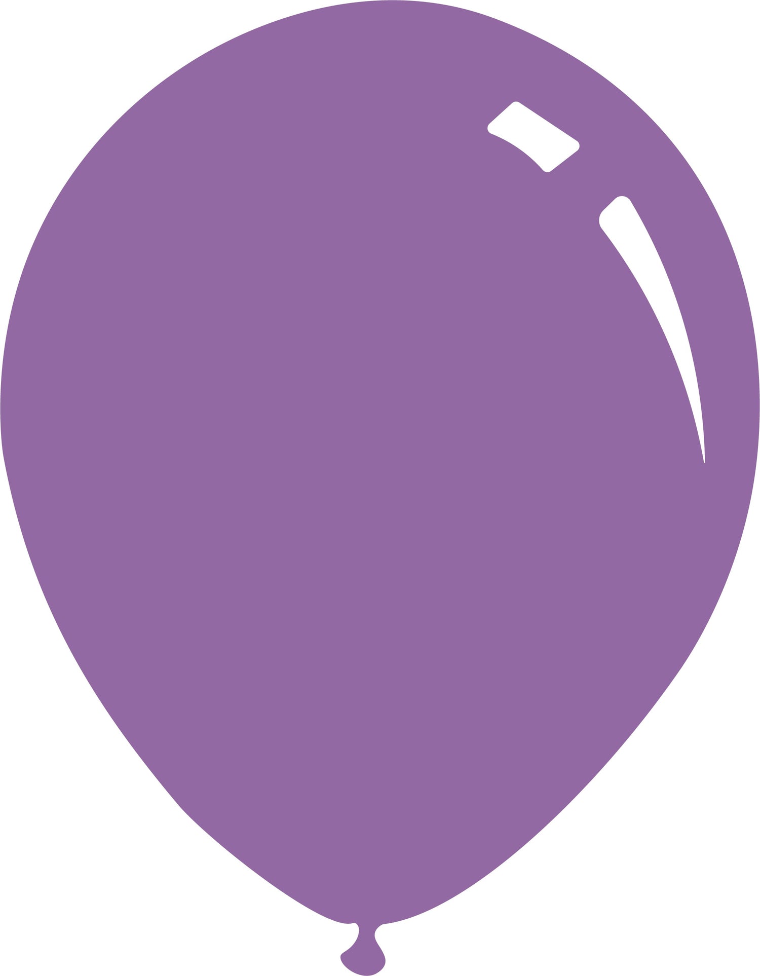 A rendition of a Decomex latex balloon in the colour Pearl Metallic Light Lavender