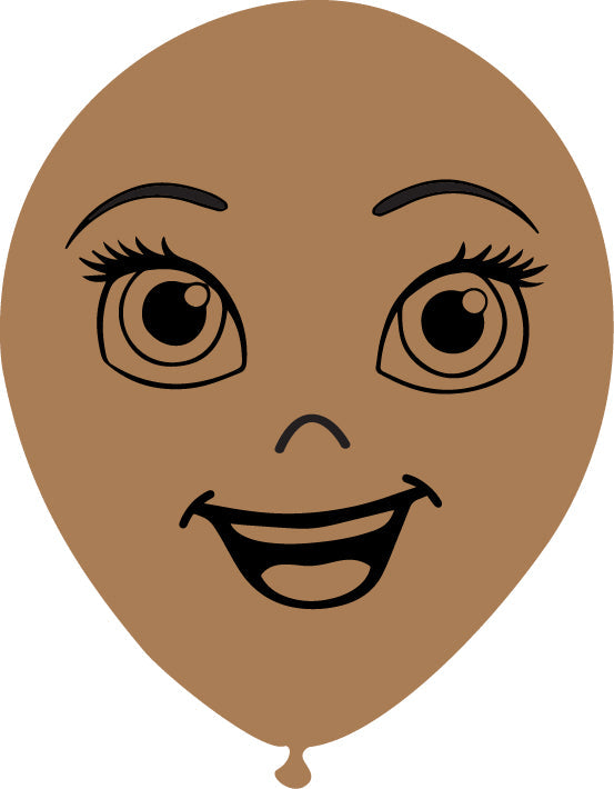 Uninflated 5 Inches Latex Balloons Single Sided Face Printed 07 Decomex Desert Sand 